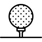 A black silhouette of a circular shape with a simple, solid design.